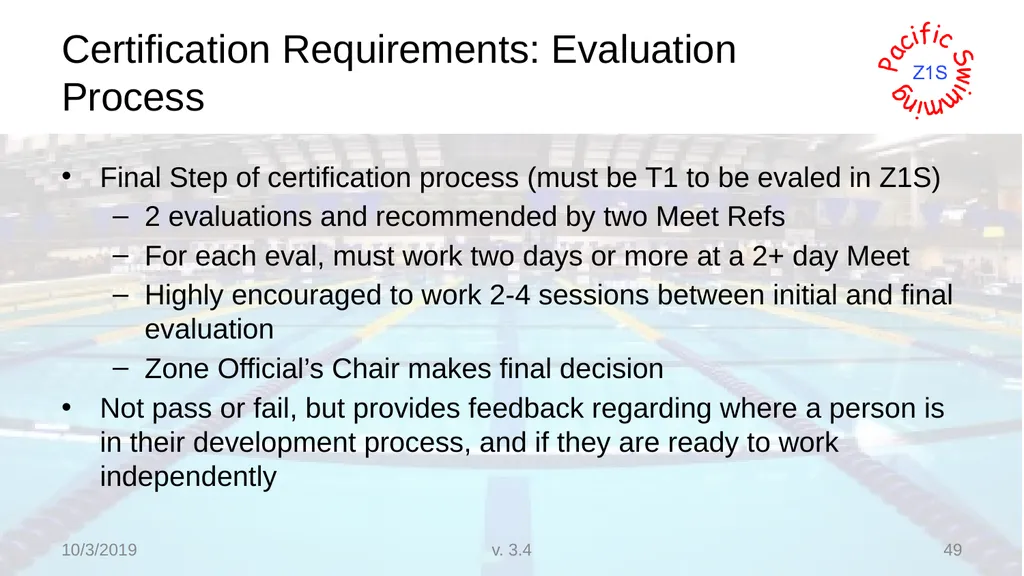Beginning Stroke and Turn USA-S Officials Training - slide 49 of 53
