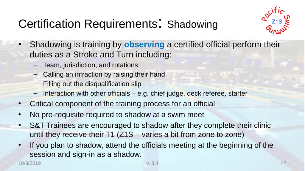 Beginning Stroke and Turn USA-S Officials Training - slide 47 of 53