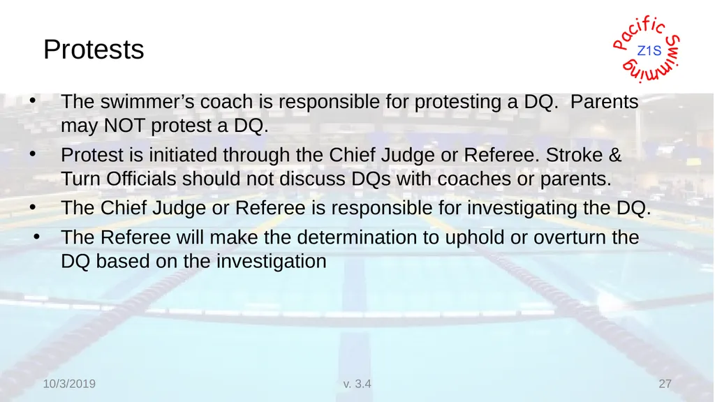 Beginning Stroke and Turn USA-S Officials Training - slide 27 of 53