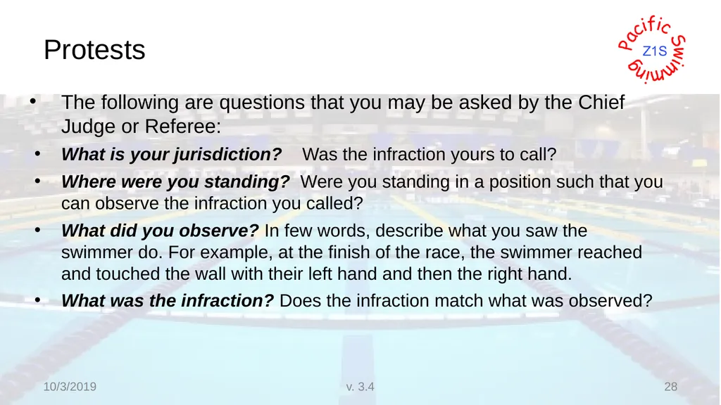Beginning Stroke and Turn USA-S Officials Training - slide 28 of 53