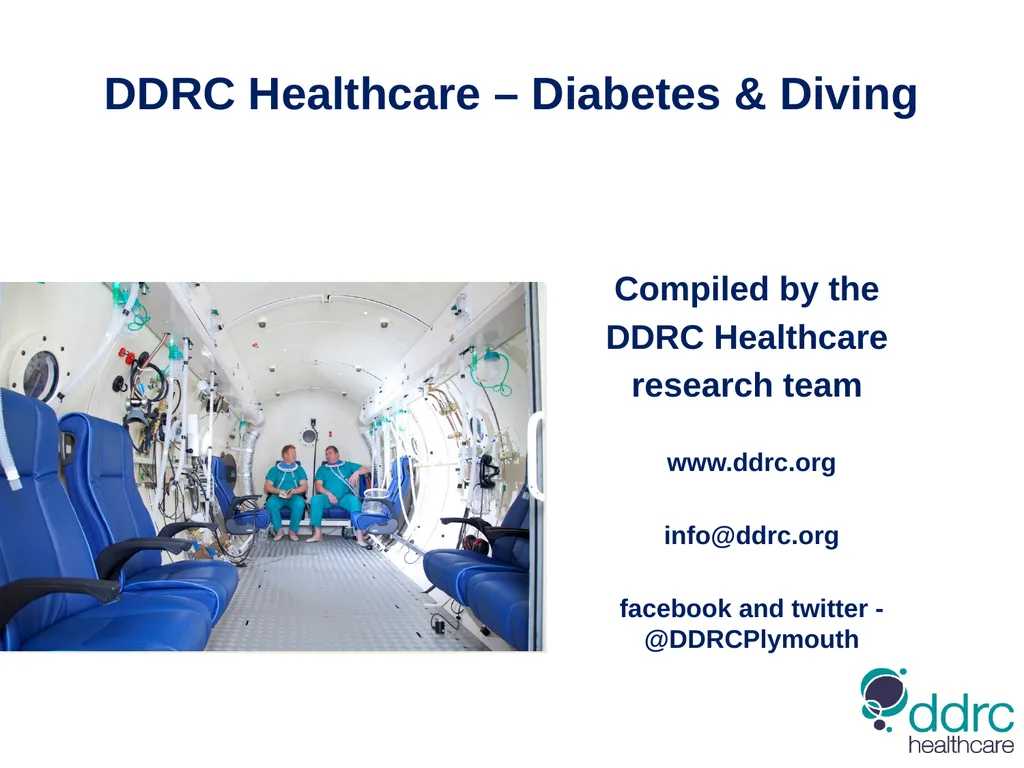 DDRC Healthcare – Diabetes & Diving Compiled by - slide 1 of 20