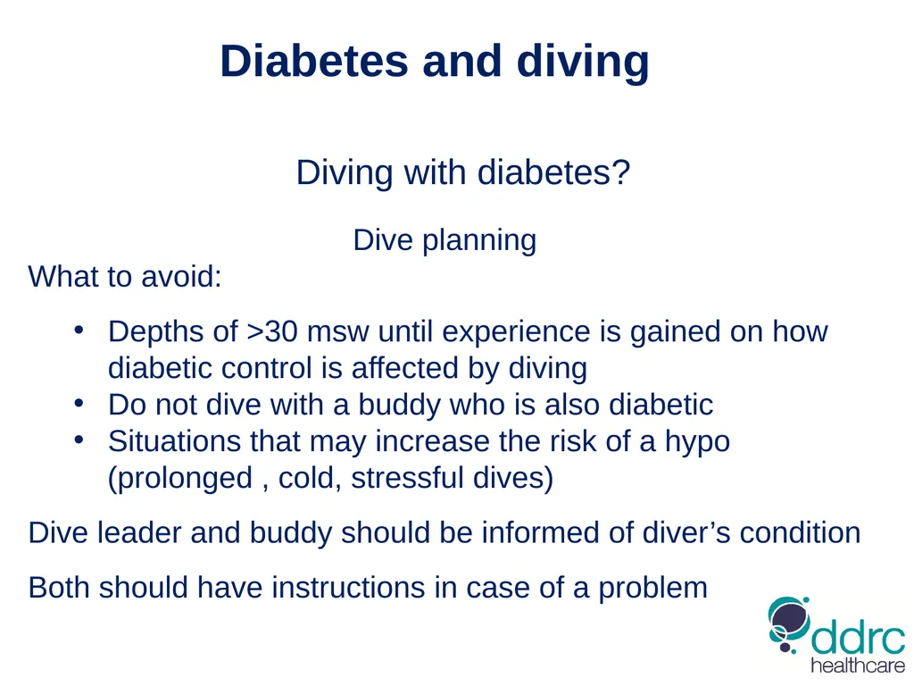 DDRC Healthcare – Diabetes & Diving Compiled by - slide 15 of 20
