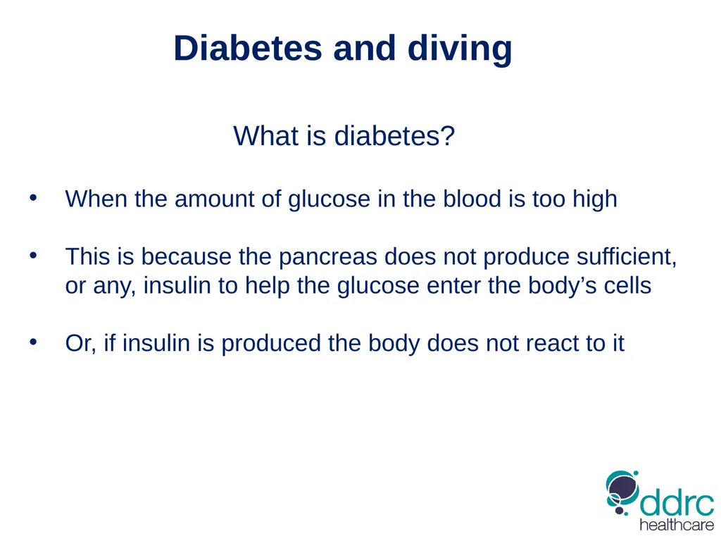 DDRC Healthcare – Diabetes & Diving Compiled by - slide 3 of 20