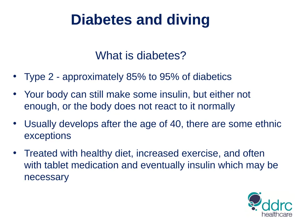 DDRC Healthcare – Diabetes & Diving Compiled by - slide 6 of 20
