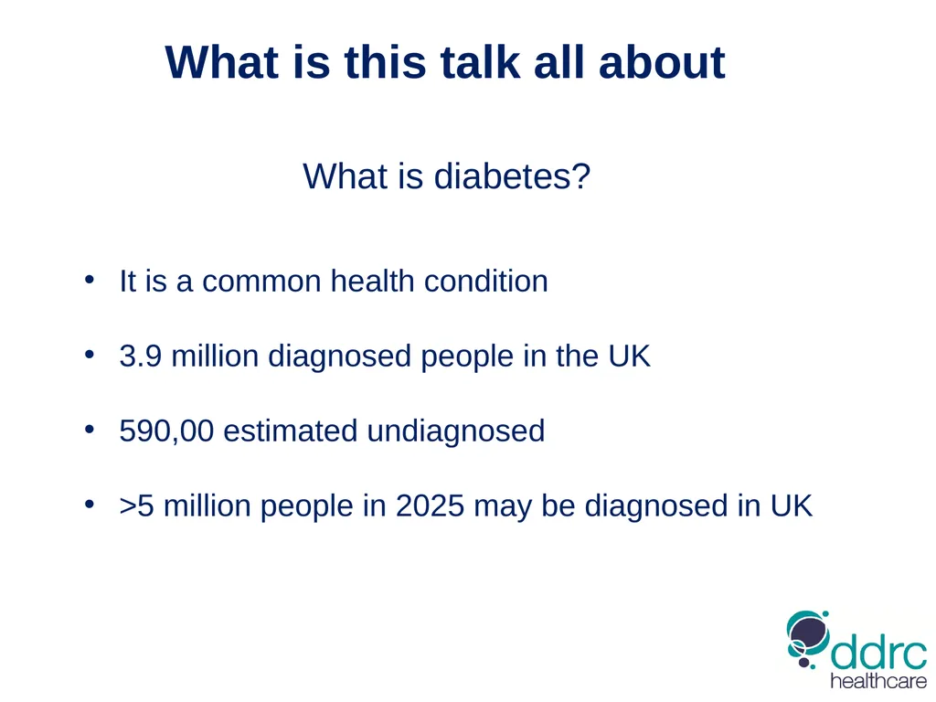 DDRC Healthcare – Diabetes & Diving Compiled by - slide 2 of 20