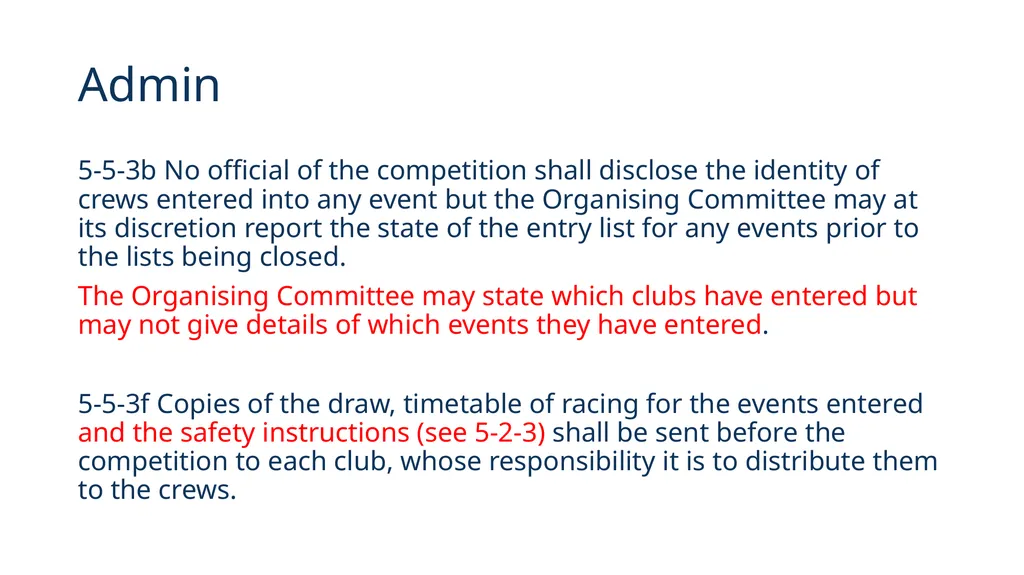 Rules of Racing 2020 These will come into effect - slide 10 of 12
