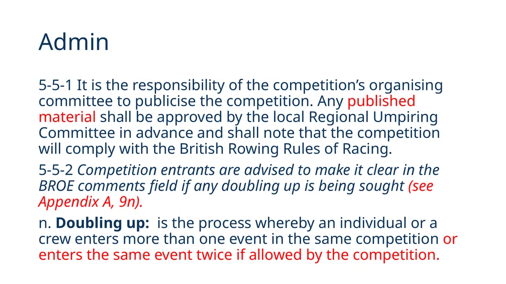 Rules of Racing 2020 These will come into effect - slide 9 of 12