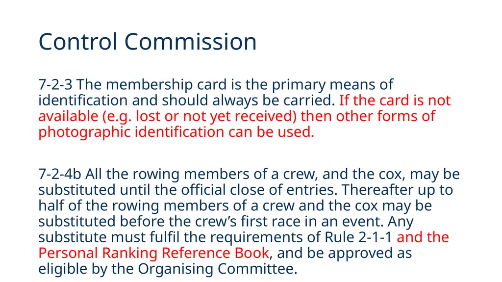 Rules of Racing 2020 These will come into effect - slide 4 of 12