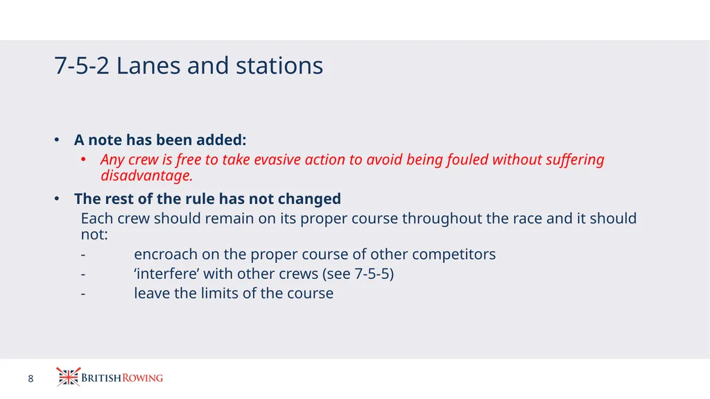 2022 Rules of Racing Differences from the 2021 - slide 8 of 11