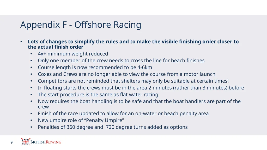 2022 Rules of Racing Differences from the 2021 - slide 9 of 11