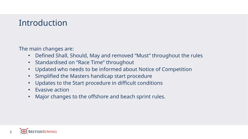 2022 Rules of Racing Differences from the 2021 - slide 2 of 11