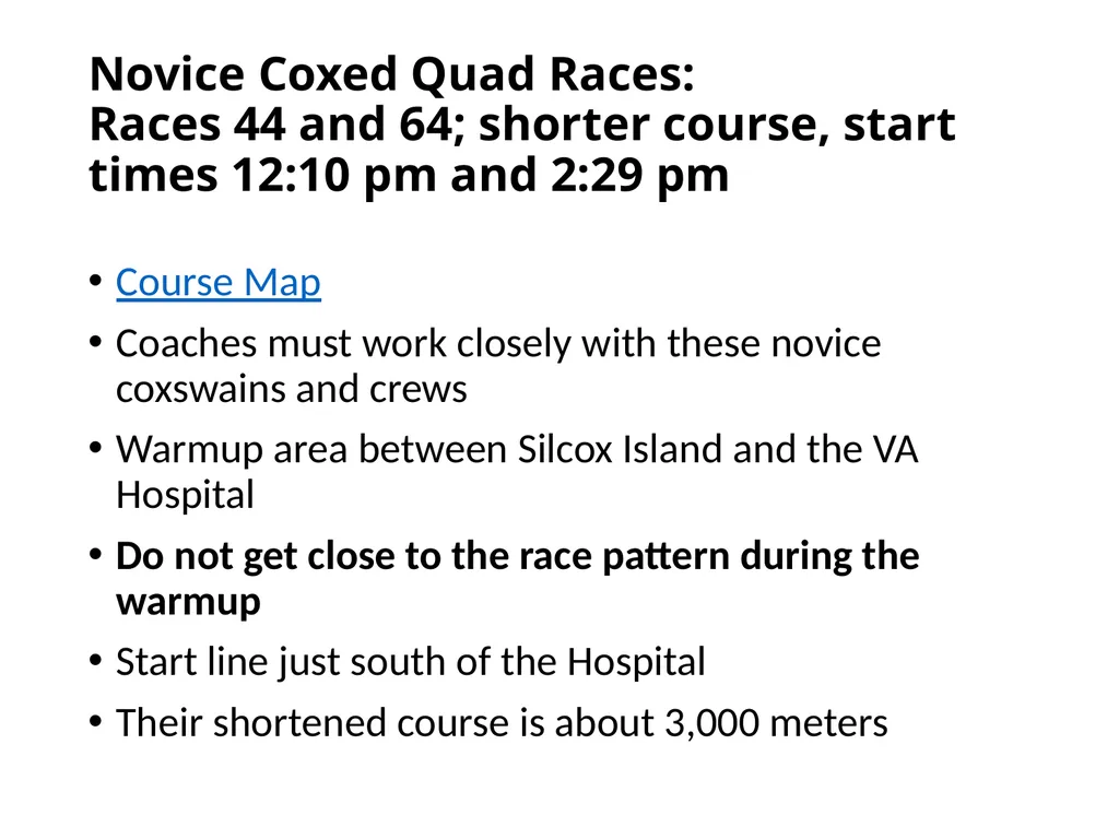 October 7, 2023, 5:00 pm Coxswains’ Meeting Agenda - slide 11 of 14