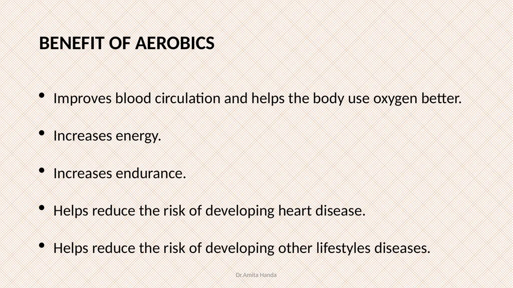 AEROBICS TRAINING SEMESTER 3 PHYSICAL EDUCATION By - slide 7 of 29
