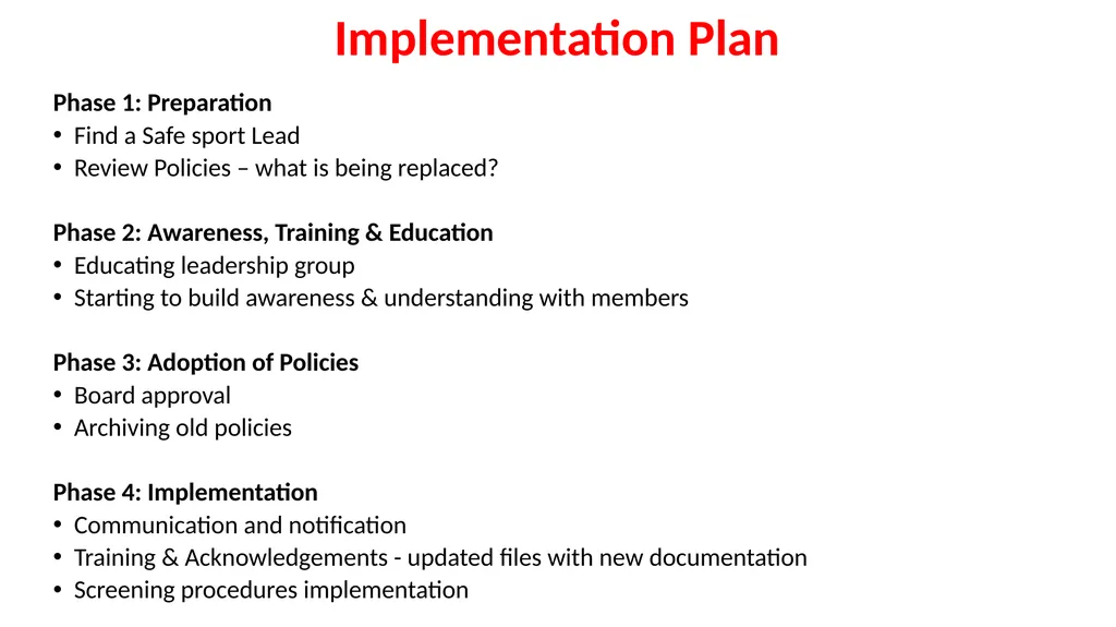 SAFE SPORT WHAT IS SAFE SPORT? A commitment and - slide 17 of 20