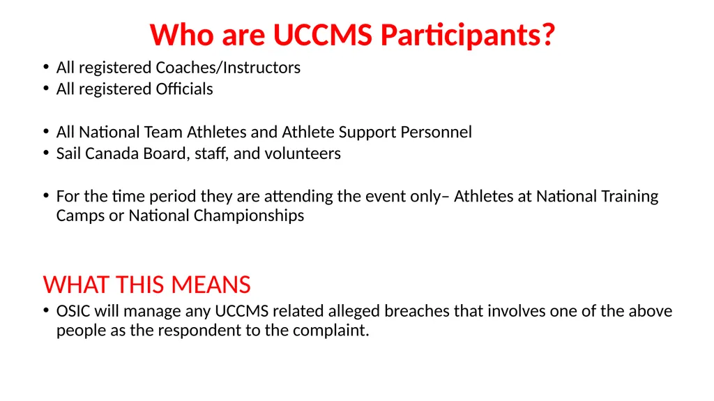 SAFE SPORT WHAT IS SAFE SPORT? A commitment and - slide 14 of 20
