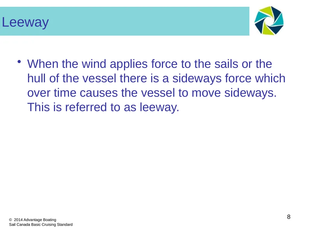 Section I: Part D Wind/Boat Relationships - - slide 8 of 19