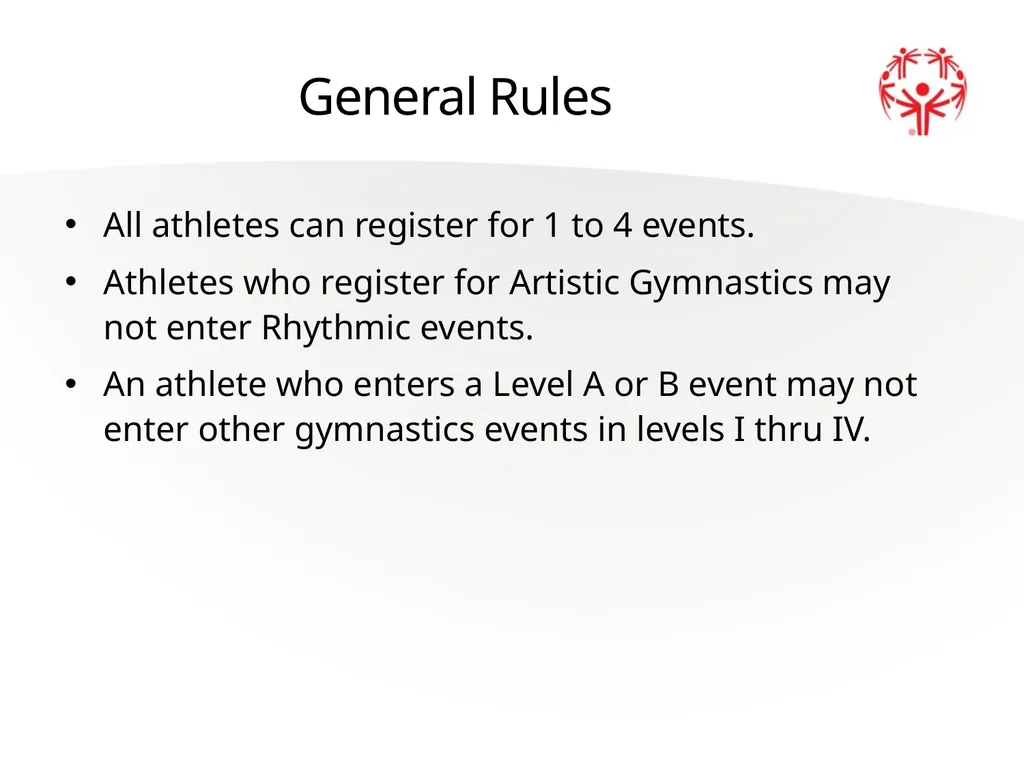 Artistic Gymnastics Official Rules 2 A picture - slide 10 of 20