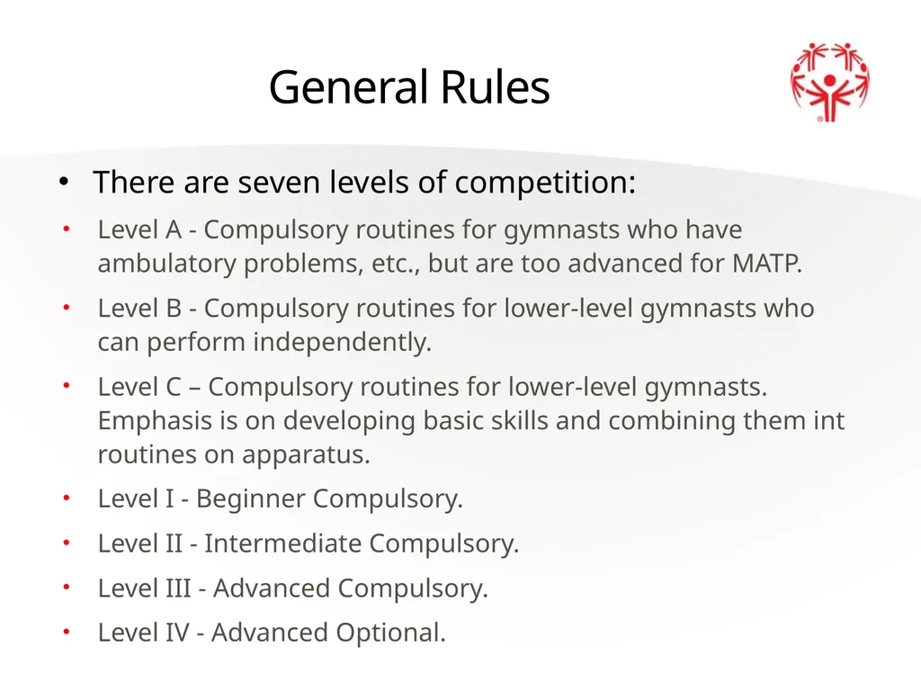 Artistic Gymnastics Official Rules 2 A picture - slide 13 of 20
