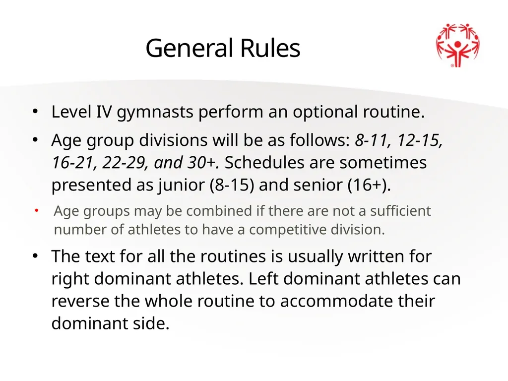 Artistic Gymnastics Official Rules 2 A picture - slide 14 of 20