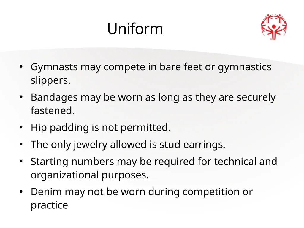 Artistic Gymnastics Official Rules 2 A picture - slide 8 of 20
