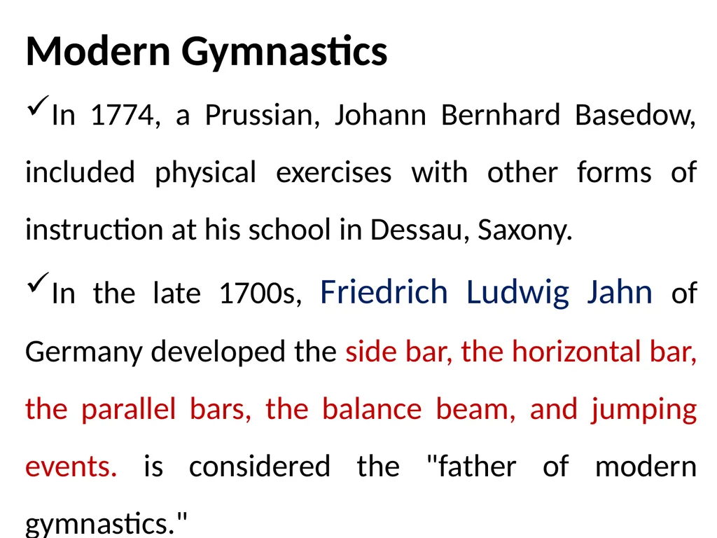 Gymnastics is:- a sport that includes exercises - slide 5 of 13