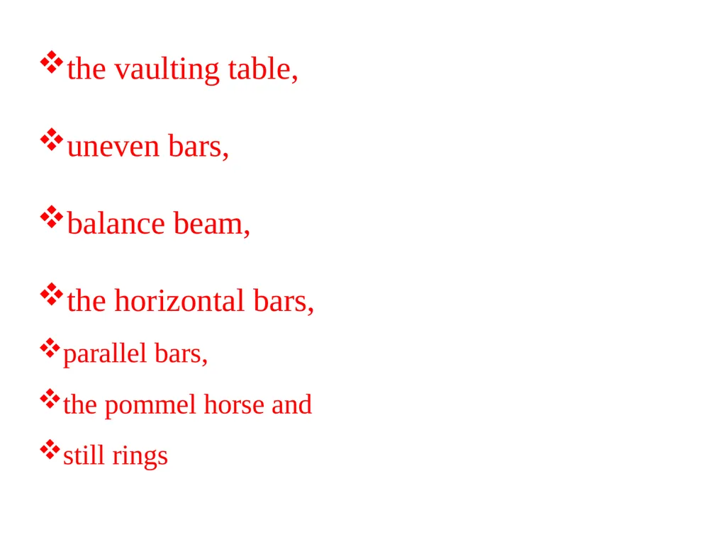 Gymnastics is:- a sport that includes exercises - slide 3 of 13