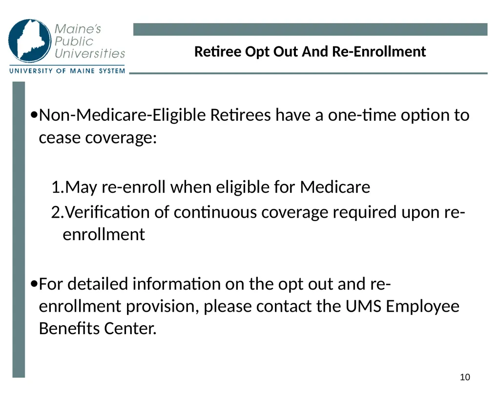 1 Planning For Retirement 2 Eligibility - slide 10 of 34