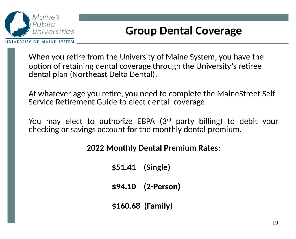 1 Planning For Retirement 2 Eligibility - slide 19 of 34