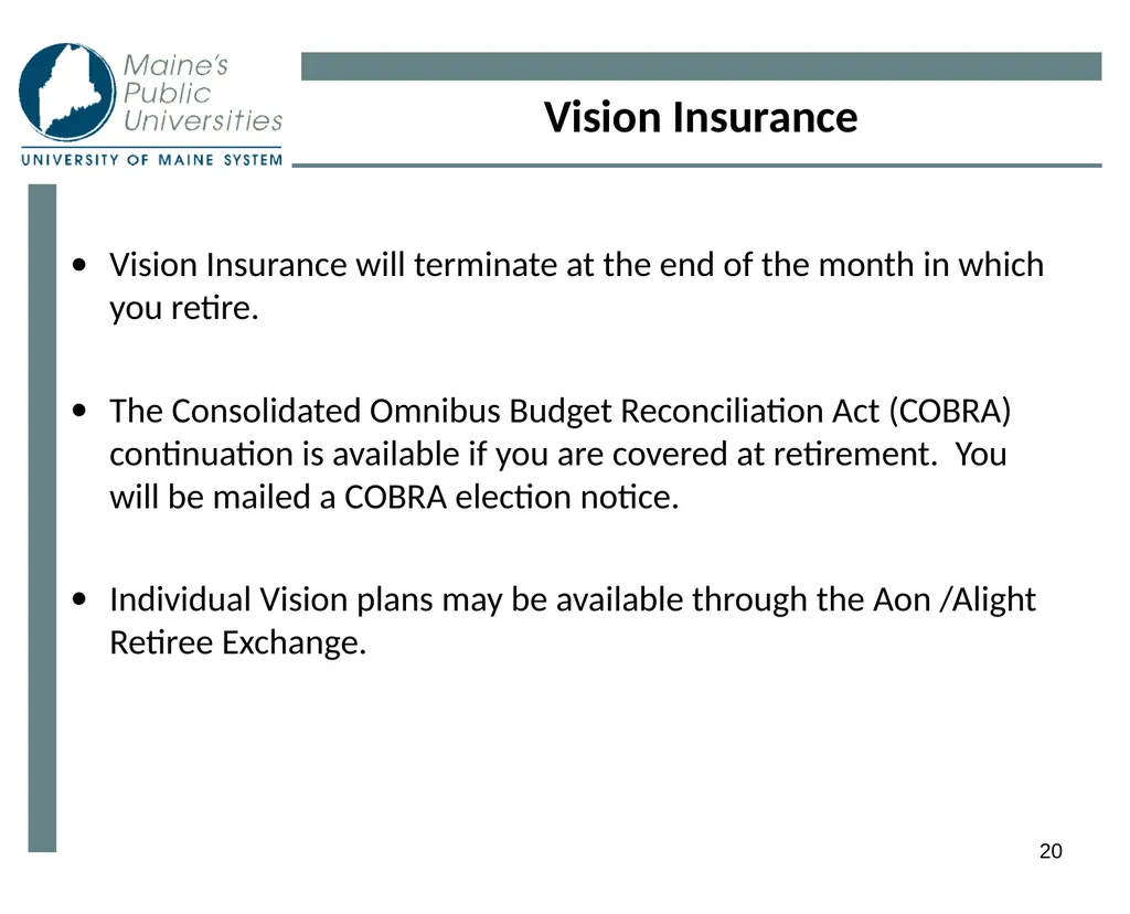 1 Planning For Retirement 2 Eligibility - slide 20 of 34
