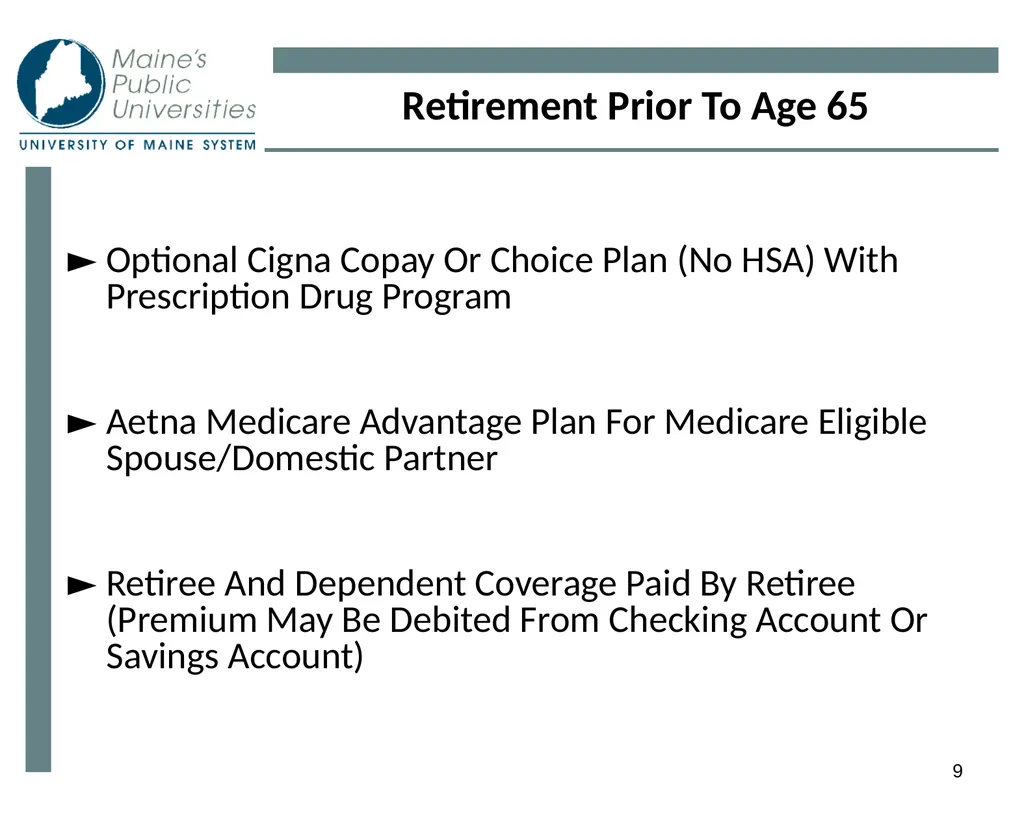 1 Planning For Retirement 2 Eligibility - slide 9 of 34