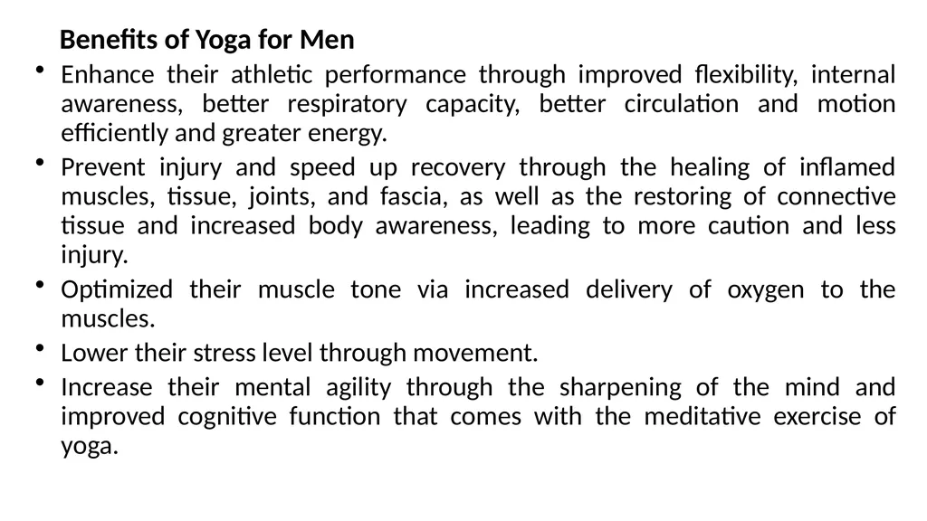 Role of yoga for physical and mental health - slide 6 of 10
