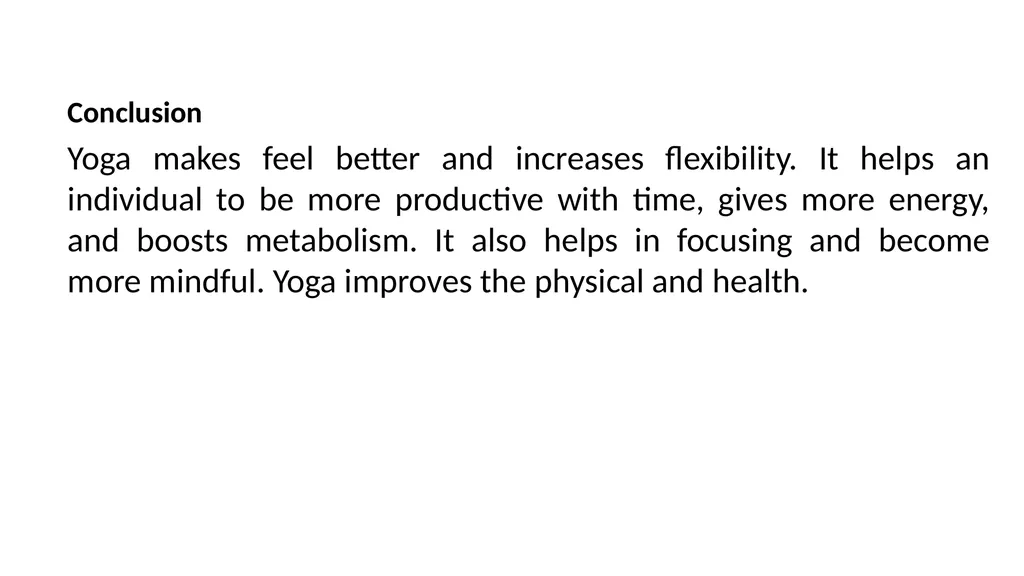 Role of yoga for physical and mental health - slide 9 of 10