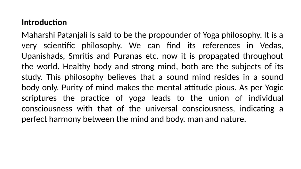 Role of yoga for physical and mental health - slide 2 of 10