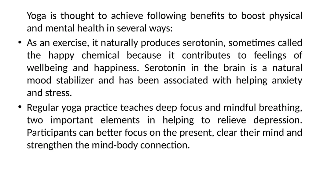 Role of yoga for physical and mental health - slide 4 of 10