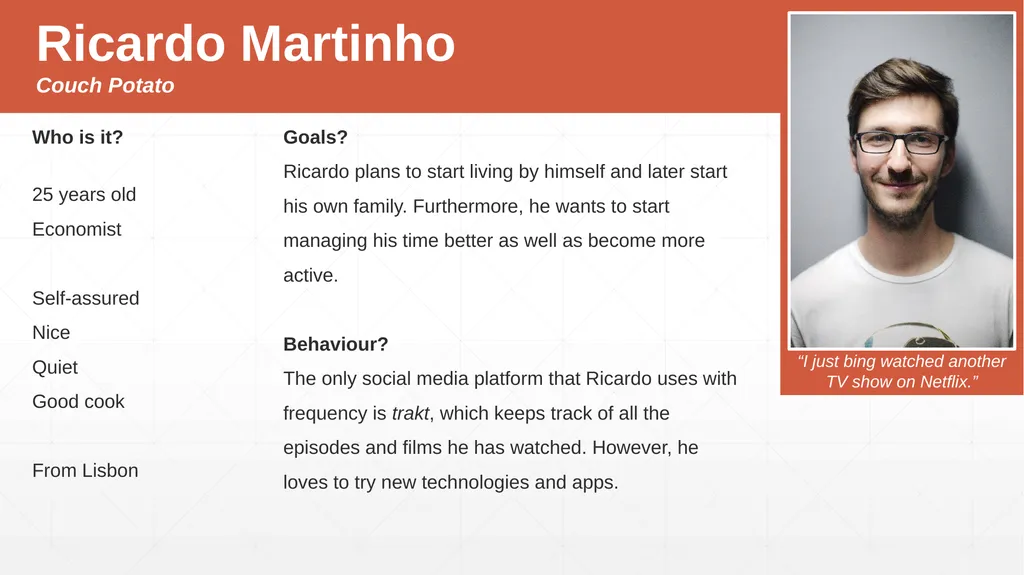 Personas and Scenarios User research - slide 5 of 17