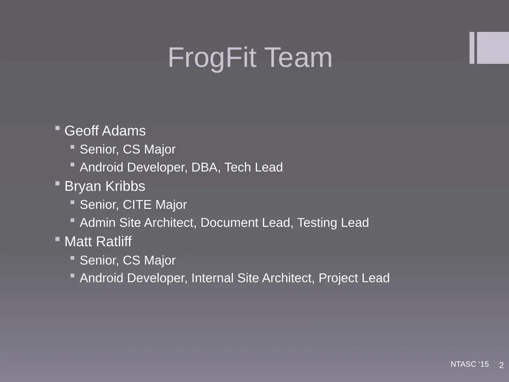 FrogFit A Mobile Crossfit Companion Geoffrey - slide 2 of 20