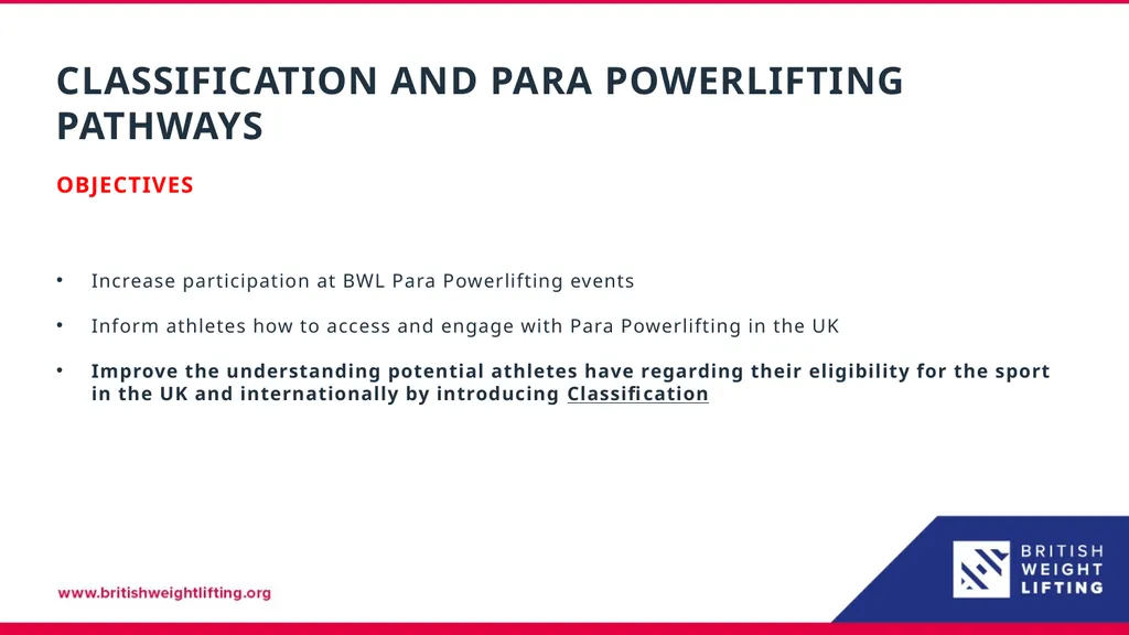 Classification – Para Powerlifting Tom Whittaker - slide 3 of 10
