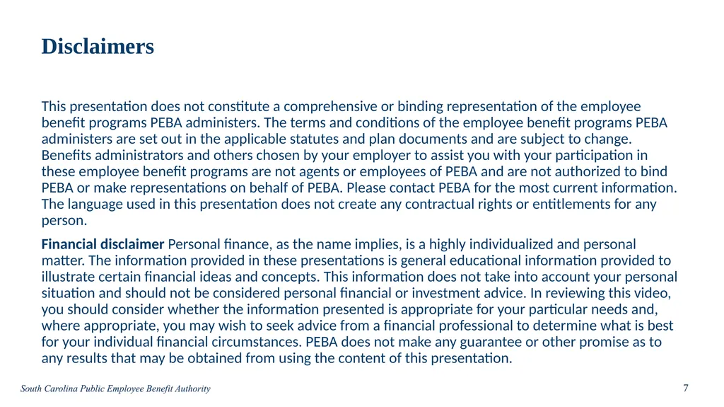 Introduction Get Set for Retirement Preretirement - slide 7 of 7