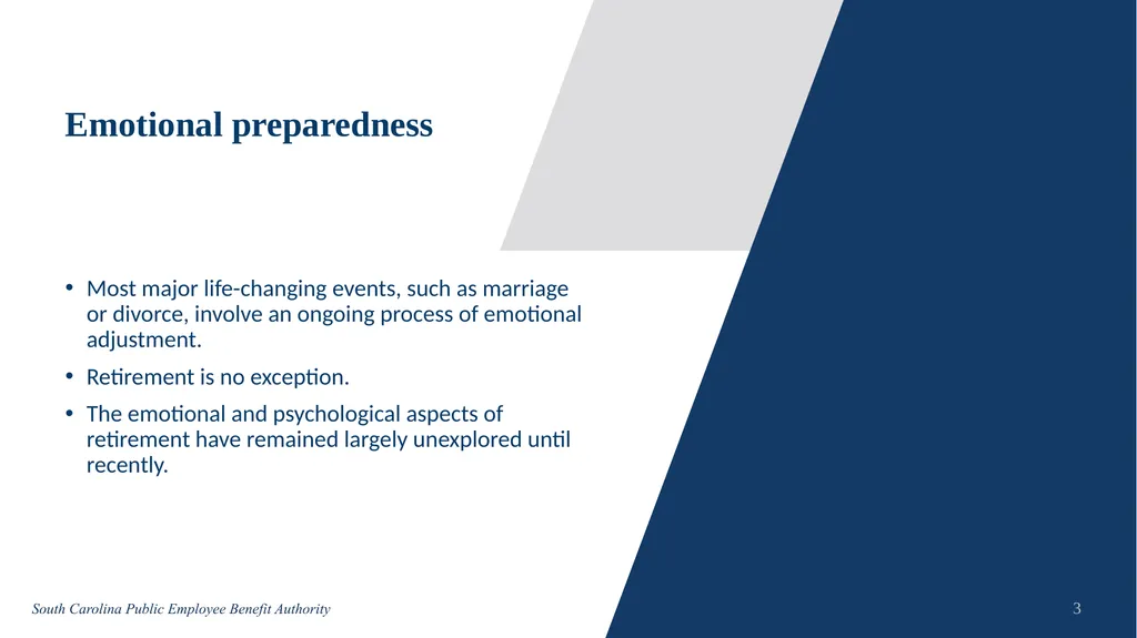 Introduction Get Set for Retirement Preretirement - slide 3 of 7