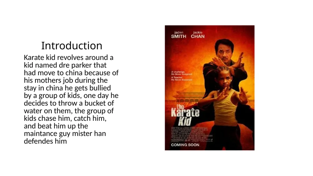 karate kid Made by rakan grade 6b Introduction - slide 2 of 4