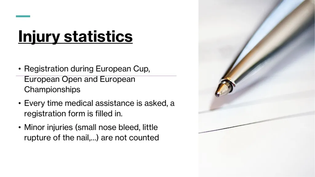 Injury Registration during Europe’s top-level - slide 2 of 23