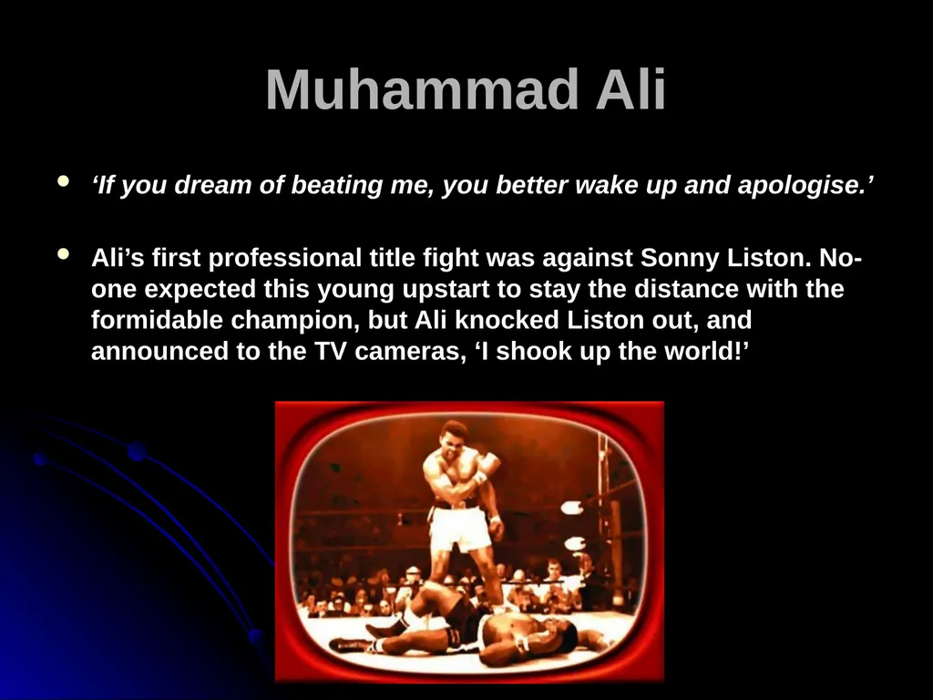 Muhammad Ali Muhammad Ali has been crowned the - slide 2 of 8