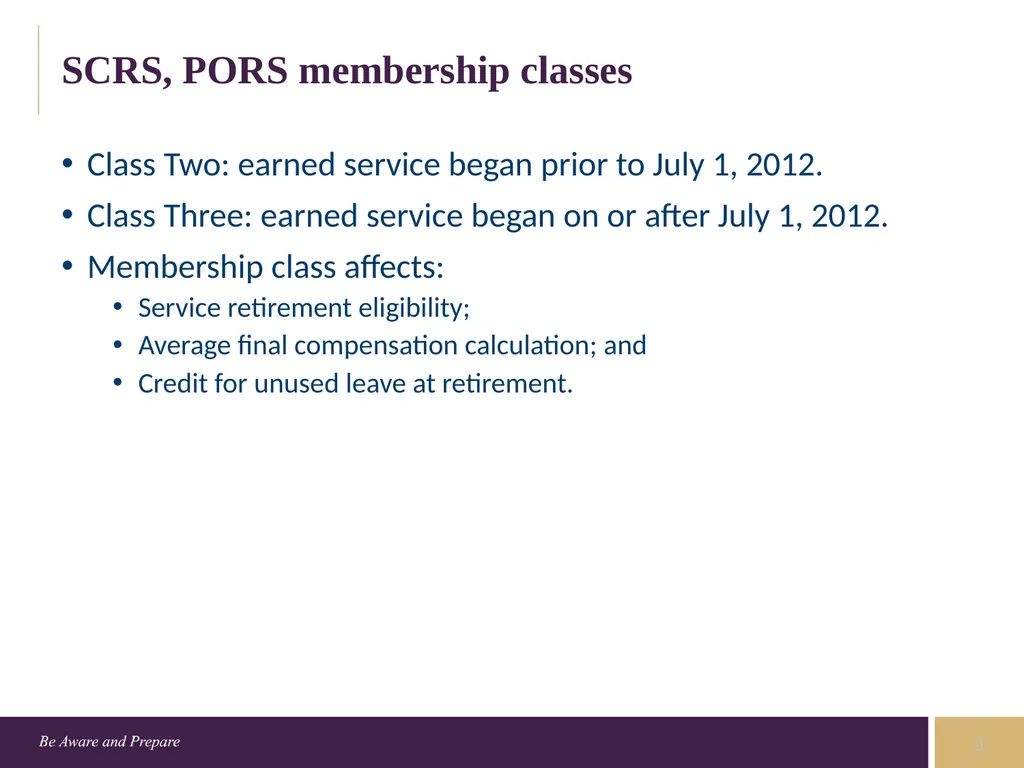 Understanding your retirement plan Retirement - slide 3 of 7