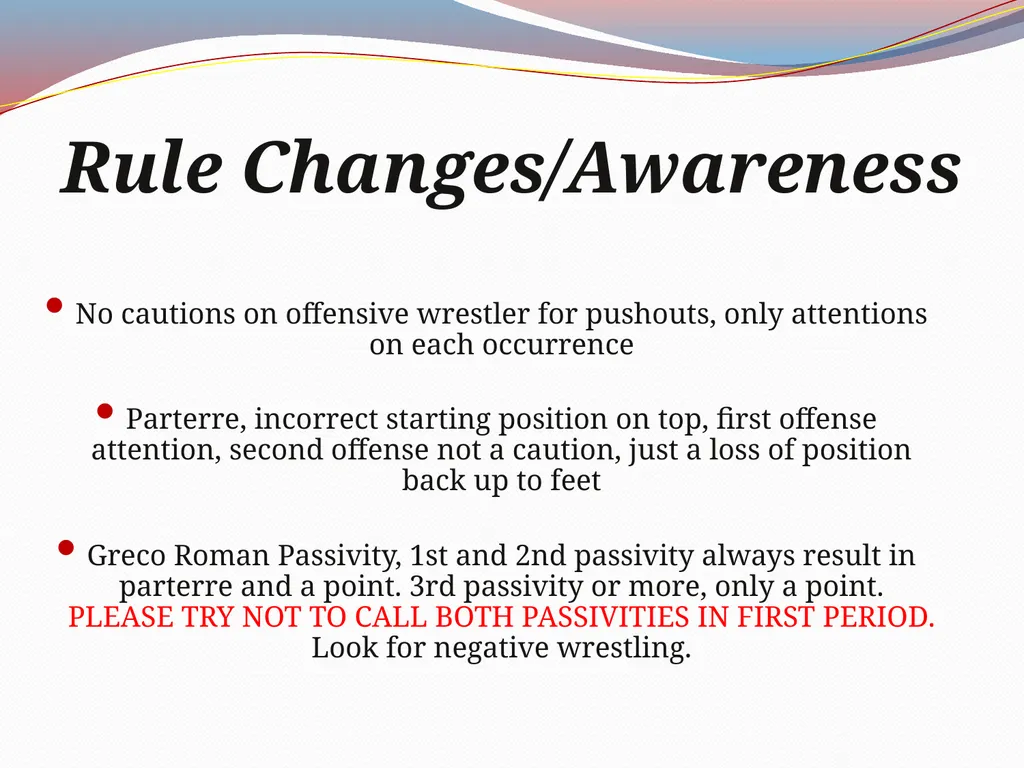 Colorado USA Wrestling Clinic Mat OFFICIALs - slide 21 of 25