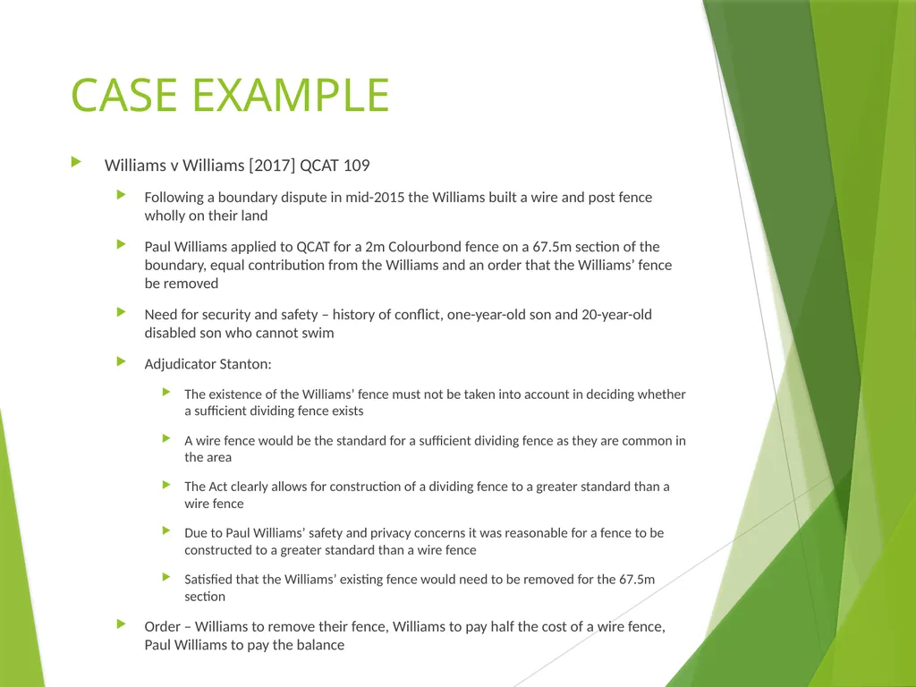 DIVIDING FENCES ACKNOWLEDGEMENT OF COUNTRY MRCLC - slide 20 of 25