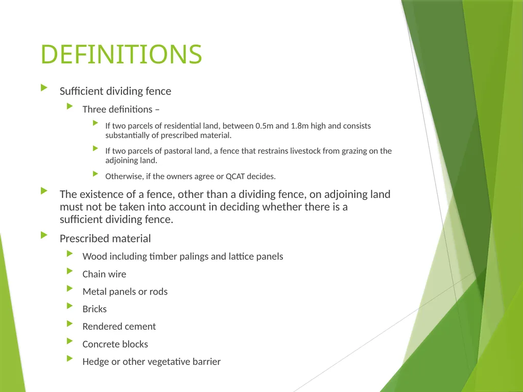 DIVIDING FENCES ACKNOWLEDGEMENT OF COUNTRY MRCLC - slide 10 of 25