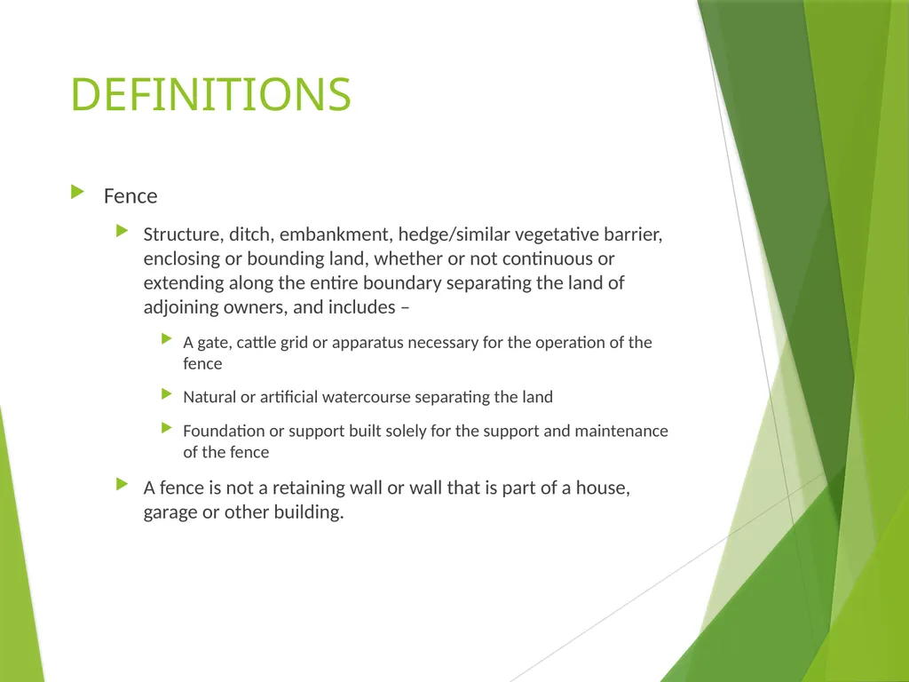 DIVIDING FENCES ACKNOWLEDGEMENT OF COUNTRY MRCLC - slide 8 of 25