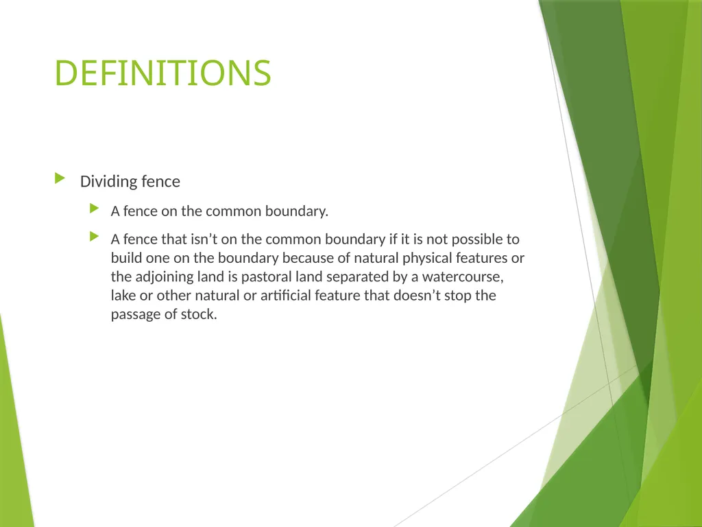 DIVIDING FENCES ACKNOWLEDGEMENT OF COUNTRY MRCLC - slide 9 of 25
