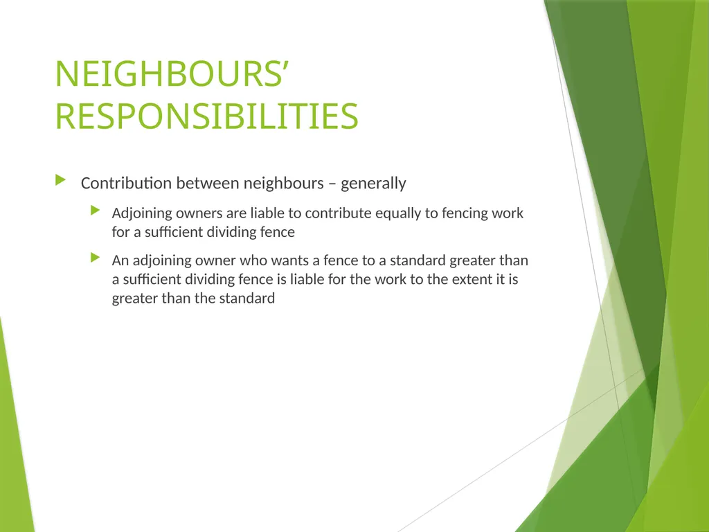 DIVIDING FENCES ACKNOWLEDGEMENT OF COUNTRY MRCLC - slide 14 of 25