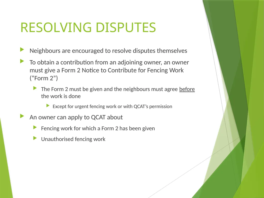 DIVIDING FENCES ACKNOWLEDGEMENT OF COUNTRY MRCLC - slide 16 of 25
